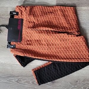Shosho Waffle Leggings Copper Black 2 pairs